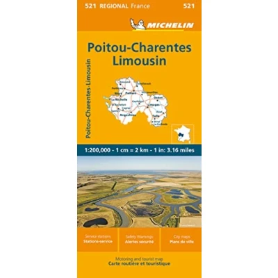 Afbeelding van Poitou Charentes Michelin Regional Map 521