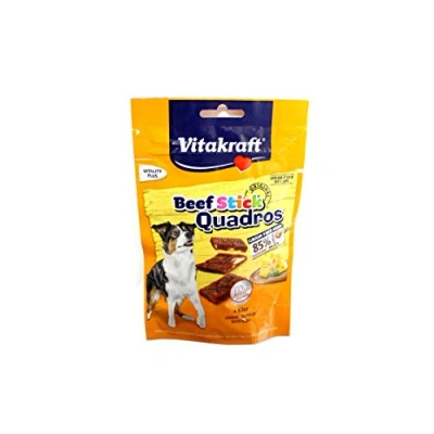 Afbeelding van Vitakraft Beefstick Hond Quadros Hondensnacks 7 x Kaas