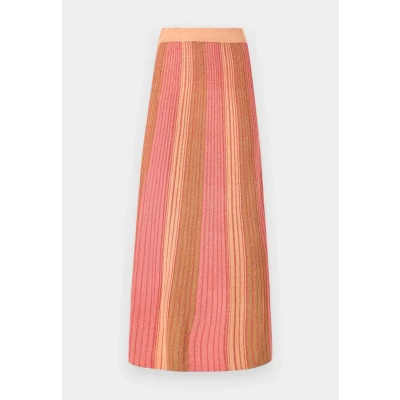 Afbeelding van Vila Rok Vimelvina Glitter Knit Ankle Skirt 14105866 Aurora Red/multi Colo Dames Maat S