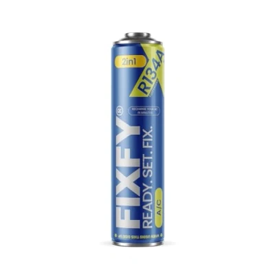 Afbeelding van FIXFY 2 in 1 gasvervanging R134a met olie, airconditioningset 500 ml voor zelfvullende auto airconditioning 1995 2016