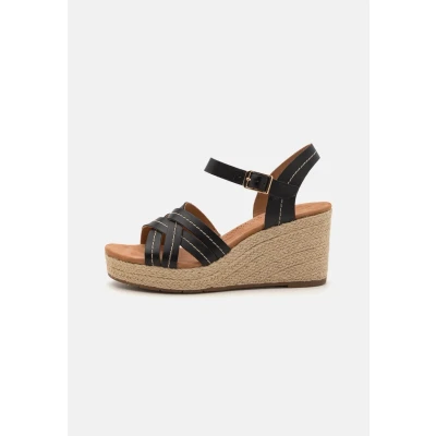 Afbeelding van Clarks Sabina Strap Espadrilles, Dames, Maat: 41, Black Leer