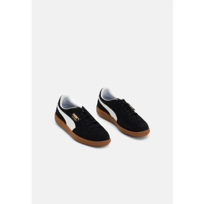 Afbeelding van Puma Palermo Unisex Sneakers laag, Maat: 48.5, Black/white Veloursleer
