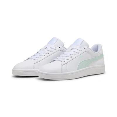 Afbeelding van Puma Smash 3.0 Sneakers laag, Maat: 43, White/peaceful blue Leer en imitatieleer