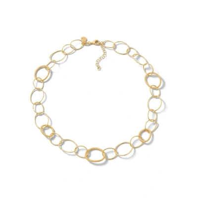 Afbeelding van Casa Jewelry dames Mila schakelketting verguld in de kleur Goud, maat: 40 45 cm