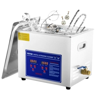 Afbeelding van VEVOR 10L Ultrasone Reinigingsmachine Roestvrij Staal Digitale Verwarming Timer Sieraden Schoonmaken voor Commercieel Persoonlijk Huishoudelijk Gebruik (10L)