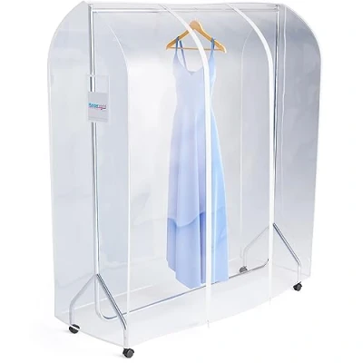 Afbeelding van HANGERWORLD Transparante beschermhoes met ritssluiting voor documenten, 147 cm