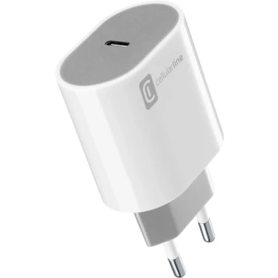 Afbeelding van Cellularline USB C oplader #Stylecolor Universeel (20 W), lader, Wit