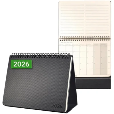 Afbeelding van SIGEL C2681 Tafelkalender Conceptum 2026, ca. A5 Quer, zwart