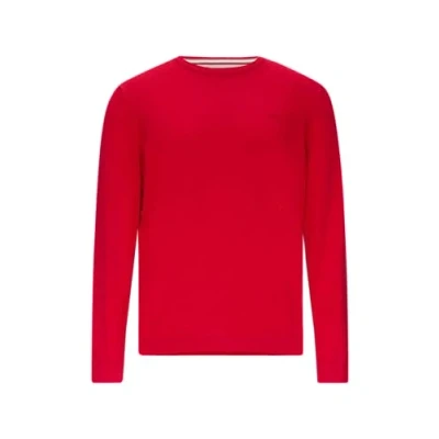 Image de s.Oliver Pull en tricot avec logo brodé, Rouge 33w0, L