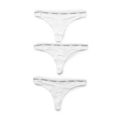 Afbeelding van Calvin Klein 3 PACK String, Dames, Maat: 3XL, White