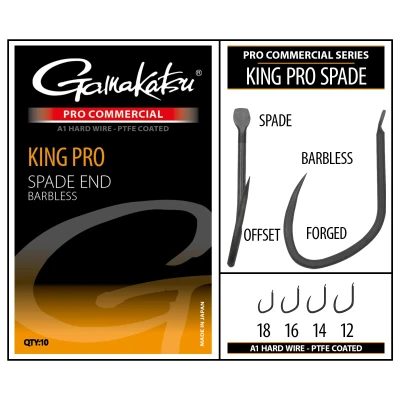 Afbeelding van Gamakatsu Pro Commercial King Spade End Barbless 16
