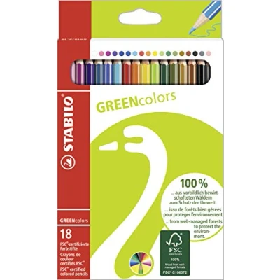 Image de Etui de 18 Crayons couleur Stabilo Greencolor
