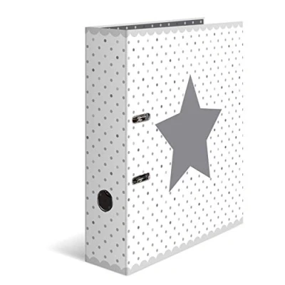 Image de HERMA Classeur à levier &#039;Stars&#039;, pointillés en blanc, A4