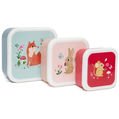 Afbeelding van Petit monkey snackdoosjes woodland stone blue 3st