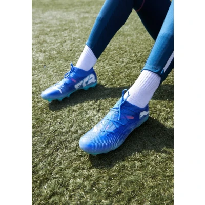 Afbeelding van Puma Future 7 Match FG/AG Voetbalschoenen met kunststof noppen, Dames, Maat: 37, Bluemazing/white/electric peppermint Textiel/ synthetisch