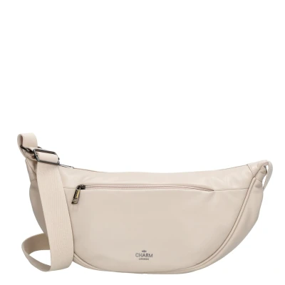 Afbeelding van Charm London Lupin Crossbody Schoudertas Heuptas Fashion Bag Zacht Roze Lichttaupe