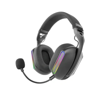 Afbeelding van MARSGAMING MHW PRO ARGB Flow draadloze gaming headset, 3D 7.1 surround sound, Bluetooth 5.3 + 2,4 GHz 3,5 mm jackstekker, ultralicht ergonomisch design, dubbele microfoon, platform, zwart