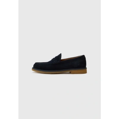 Afbeelding van BOSS KOPE Mocassins, Heren, Maat: 40, Dark blue Veloursleer