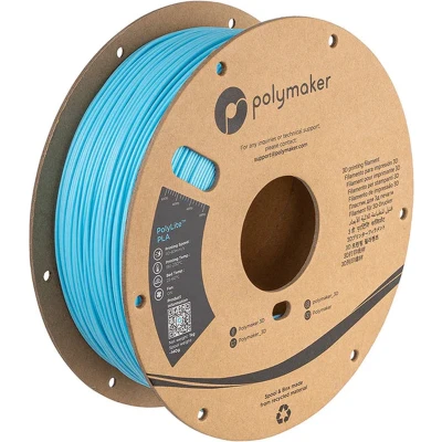 Afbeelding van Polymaker PolyLite PLA Filament Sky Blue 1.75mm 1KG