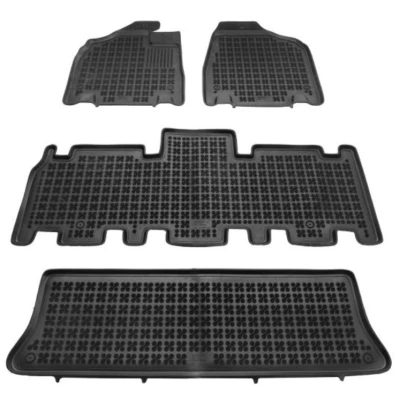 Afbeelding van REZAW PLAST 201011 Vloermatset Rubber voor en achter Zwart