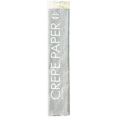 Afbeelding van Crêpe papier zilver 250 x 50 cm.