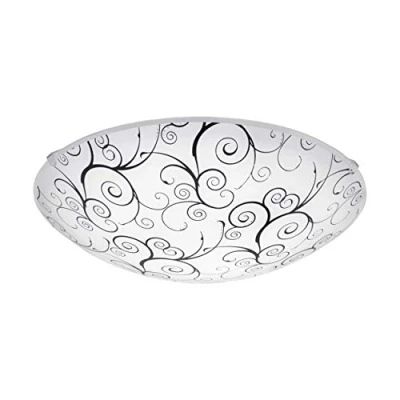 Afbeelding van EGLO Margitta 1 Wand/Plafondlamp Lichts Ø315mm. Wit, Zwart, Helder