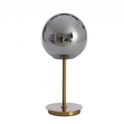 Afbeelding van Light&amp;living Tafellamp Ø20x43 cm MEDINA glas smoke+goud