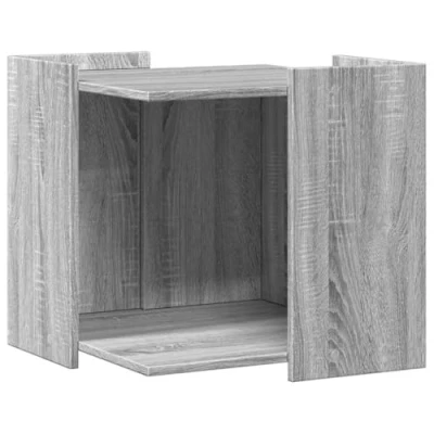 Afbeelding van Kattenbakkast 53x53x51 cm bewerkt hout grijs sonoma eikenkleur