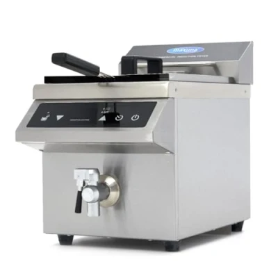Afbeelding van Maxima Frituurpan 8 L 1 Mand Inductie met Tapkraan Friteuse