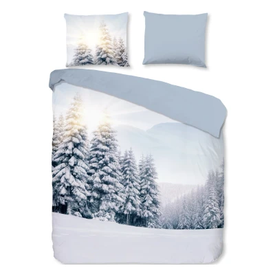 Afbeelding van Pure Dekbedovertrek &quot;sneeuwlandschap&quot; Blauw (200x200/220 cm) Microfiber