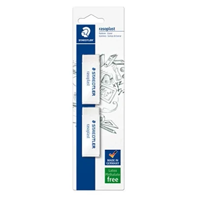 Afbeelding van Staedtler Professionele Rasoplast gom Gum Gummen Blister van 2 stuks pack