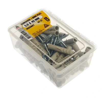 Afbeelding van Schroef 8mm plug 5.0x40mm verz 40st Deltafix