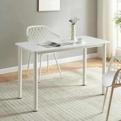 Afbeelding van Eettafel Tammela 120x60x75 cm marmer wit