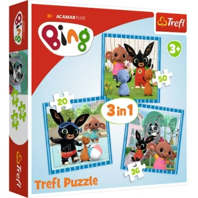 Afbeelding van Trefl Bing 3 in 1 puzzel 20/36/50 stukjes