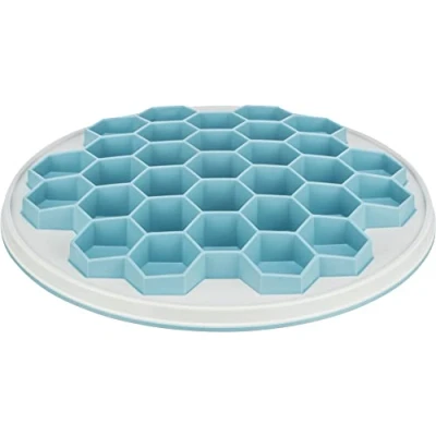 Afbeelding van Trixie Slowfeeding Plaathive Kunststof / Tpr Tpe Grijs Blauw 30X30 CM