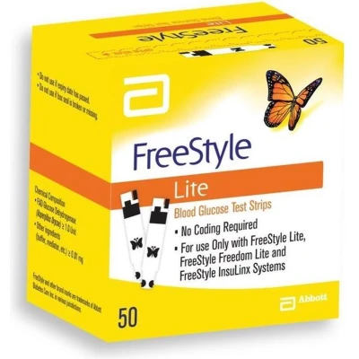 Afbeelding van FreeStyle Lite teststrips zonder codieren, 50 stuks