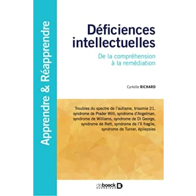 Afbeelding van Déficiences intellectuelles: De la compréhension à remédiation
