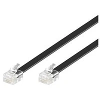 Image de MicroConnect Modular Straight Câble de téléphone RJ 12 (M) pour 10 m noir