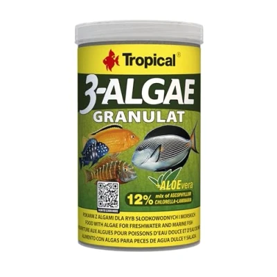 Afbeelding van Tropical 3 Algen Granulaat 1 Liter Aquarium Visvoer