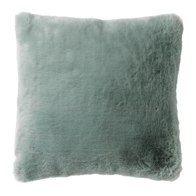 Afbeelding van Dutch Decor ZAYA Sierkussen 45x45 cm bontlook effen kleur Jadeite lichtgroen