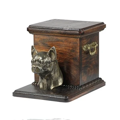 Afbeelding van Elegante urn hond voor Chihuahua met hondenbuste asbewaring