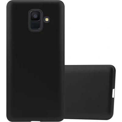 Afbeelding van Cadorabo Hoesje geschikt voor Samsung Galaxy A6 2018 in METALLIC ZWART Beschermhoes gemaakt van flexibel TPU silicone Case Cover