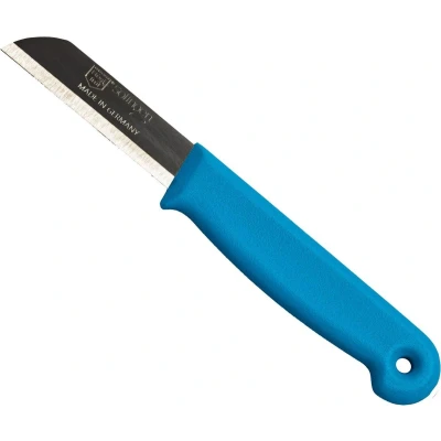 Afbeelding van Solingen Schilmesje RVS Glad 16 cm met &quot;Blade Cover&quot; Turquoise