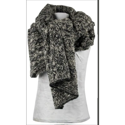 Afbeelding van Sjaal, dames, burnaby kleur zwart, lengte 210 cm
