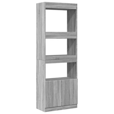 Afbeelding van vidaXL Hoge kast 63x33x180 cm bewerkt hout grijs sonoma eikenkleurig