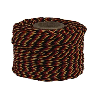 Afbeelding van Katoentouw, Zwart rood geel, Klos Van 50 G, Ongeveer 35 M Touw