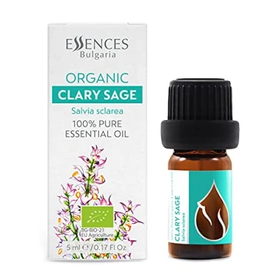 Afbeelding van Essences Bulgaria Etherische olie van salie, 5 ml, 100% zuiver en natuurlijk, niet verdund, therapeutische kwaliteit, familieboerderij, stoomgedestilleerd, genetisch gemodificeerd, veganistisch