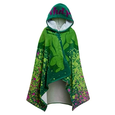 Afbeelding van Marvel Incredible Hulk Hooded Handdoek 100% Katoen Kinderen Poncho Avengers Strandlaken Badhanddoek Wrap, Groen