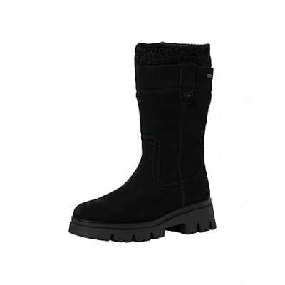 Afbeelding van Tamaris Comfort Snowboots, Dames, Maat: 36, Black Leer en textiel