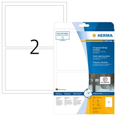 Afbeelding van HERMA printeretiketten A4, 190 x 135 mm, 50 pcs